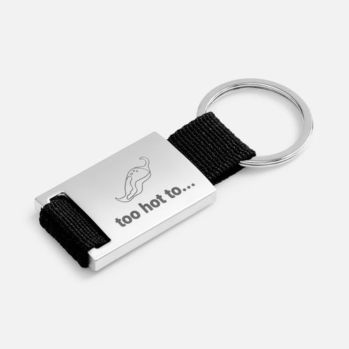 Брелок Inlet с тканевой вставкой, черный