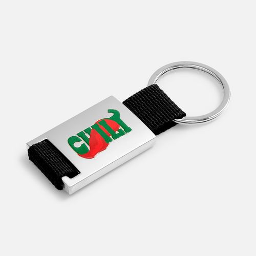 Брелок Inlet с тканевой вставкой, черный