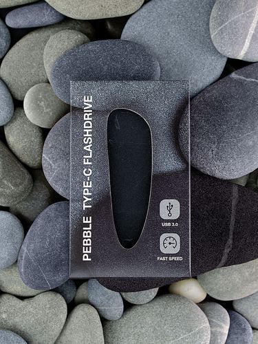 Флешка Pebble Type-C, USB 3.0, черная, 32 Гб Флешка Pebble Type-C, USB 3.0, черная, 32 Гб