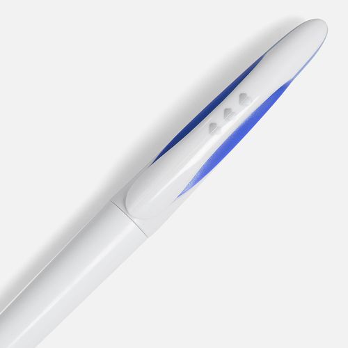 Ручка шариковая Nave, белая с синим