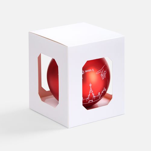 Елочный шар Finery Matt, 10 см, матовый красный