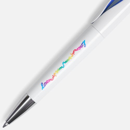 Ручка шариковая Nave, белая с синим