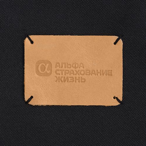 Лейбл кожаный Beta, XL, бежевый