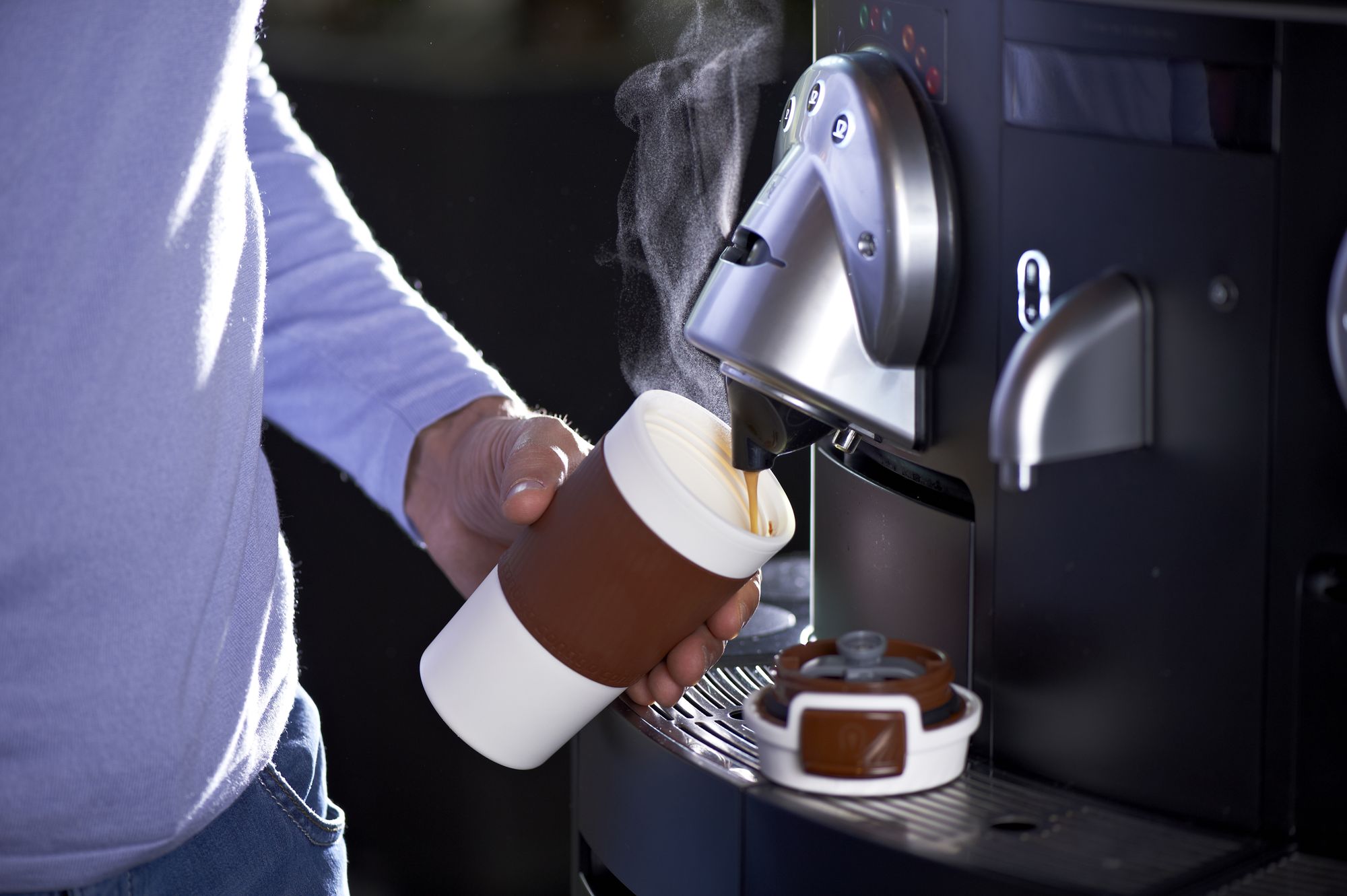 Термостакан Morgan Coffee, двухслойный, герметичный, кремовый с коричневым Термостакан Morgan Coffee, двухслойный, герметичный, кремовый с коричневым