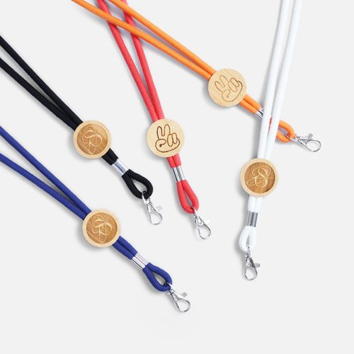 Шнурок для бейджа Tube Wood, оранжевый Шнурок для бейджа Tube Wood, оранжевый