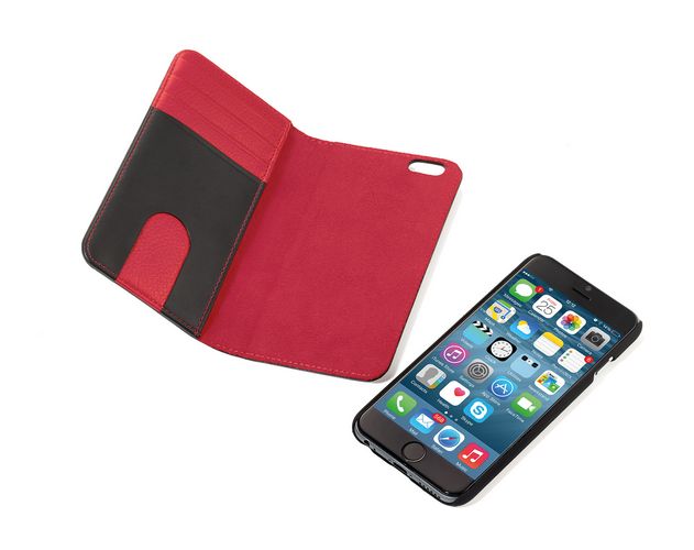 Чехол-бумажник для iPhone 6 Red Pepper, черный с красным Чехол-бумажник для iPhone 6 Red Pepper, черный с красным