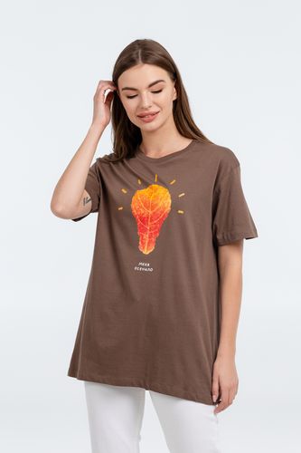 Футболка «Осенило», шоколадно-коричневая Футболка «Осенило», шоколадно-коричневая