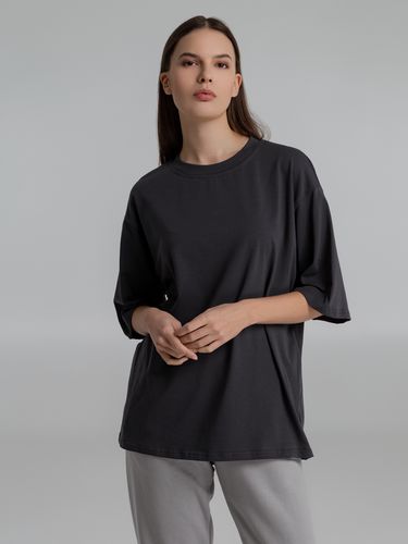 Футболка оверсайз Slope, темно-серая Футболка оверсайз Slope, темно-серая