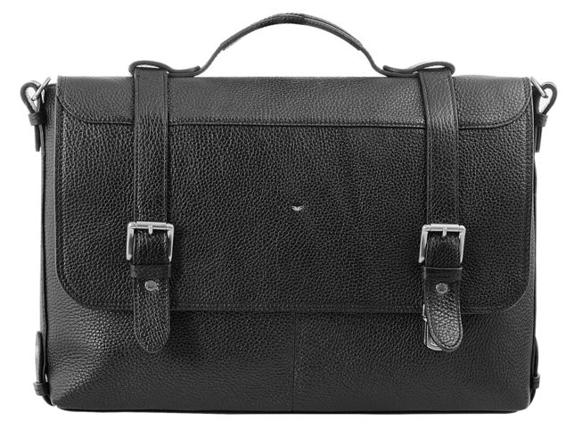 Портфель Casual, 2 замка, черный Портфель Casual, 2 замка, черный