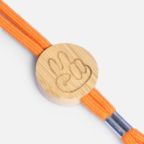 Шнурок для бейджа Tube Wood, оранжевый