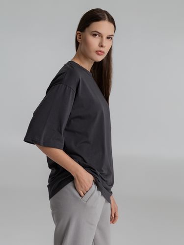 Футболка оверсайз Slope, темно-серая Футболка оверсайз Slope, темно-серая