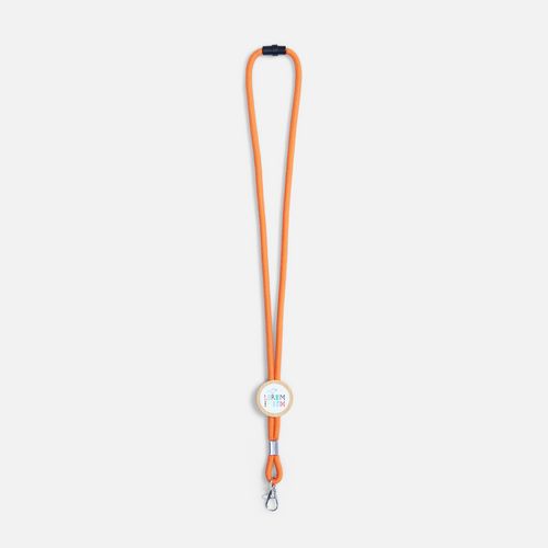 Шнурок для бейджа Tube Wood, оранжевый