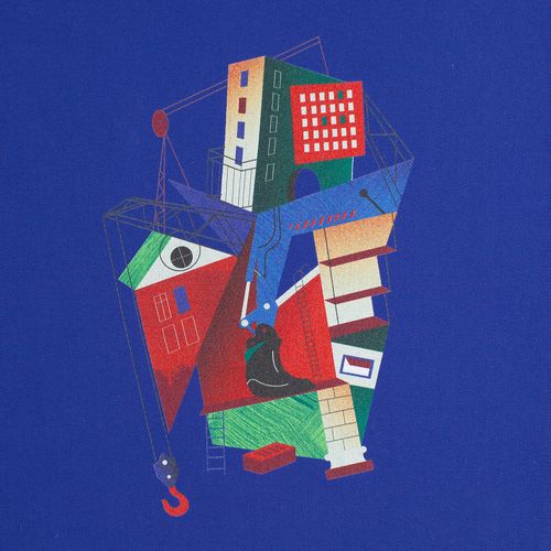 Холщовая сумка Architectonic, ярко-синяя Холщовая сумка Architectonic, ярко-синяя