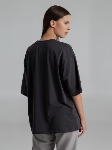 Футболка оверсайз Slope, темно-серая Футболка оверсайз Slope, темно-серая