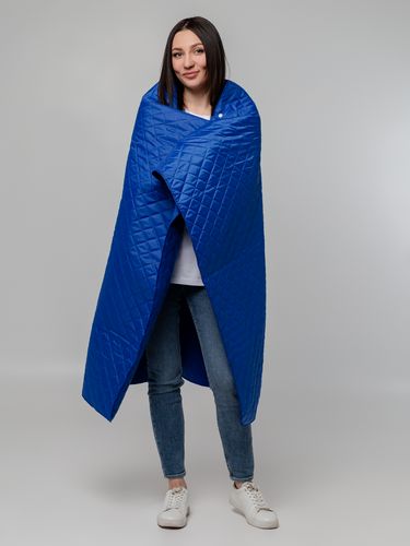 Плед-пончо для пикника SnapCoat, синий Плед-пончо для пикника SnapCoat, синий