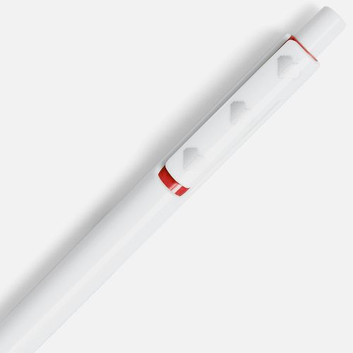 Ручка шариковая Dominanta, белая с красным