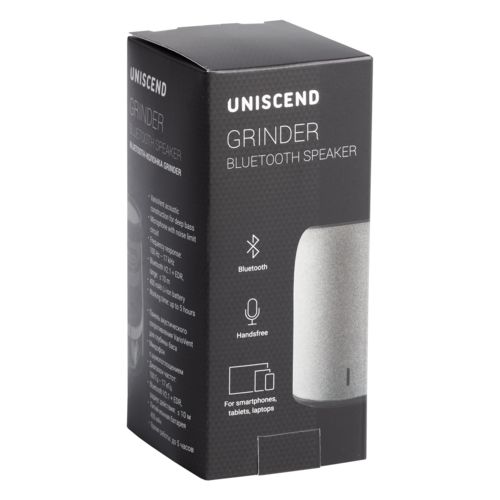 Беспроводная колонка Uniscend Grinder, черная Беспроводная колонка Uniscend Grinder, черная