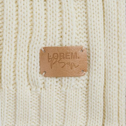 Лейбл кожаный Beta, S, бежевый