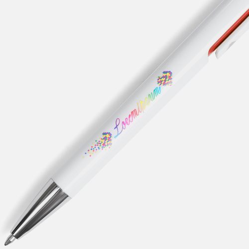 Ручка шариковая Dominanta, белая с красным