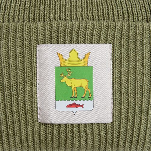 Лейбл тканевый Epsilon, L, светло-серый