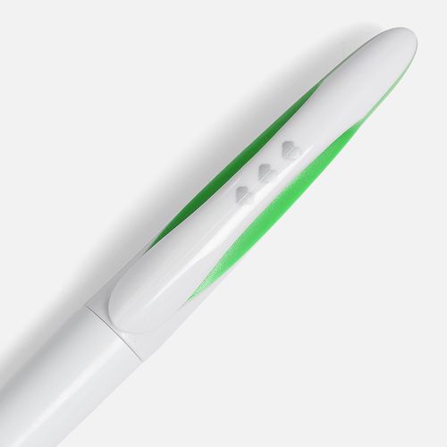 Ручка шариковая Nave, белая с зеленым