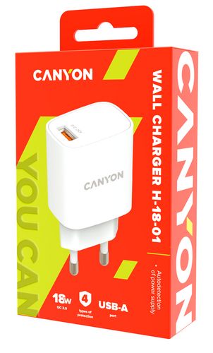 Сетевое зарядное устройство Canyon Quick Charge Сетевое зарядное устройство Canyon Quick Charge