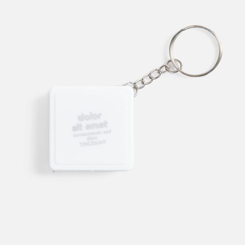 Брелок с рулеткой Square, ver.2, белый