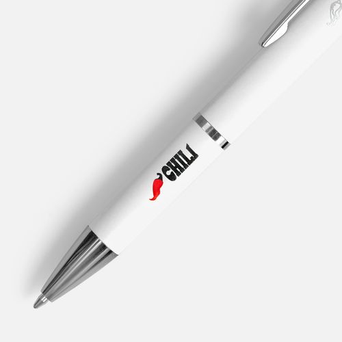 Ручка шариковая Chromos Soft Touch, белая