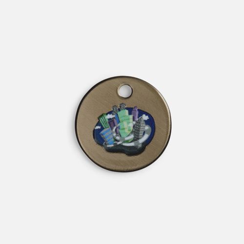 Шильдик металлический Alfa Sirkel, бронзовый