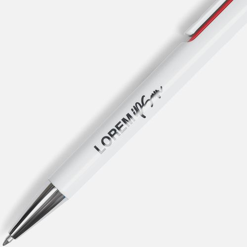 Ручка шариковая Dominanta, белая с красным