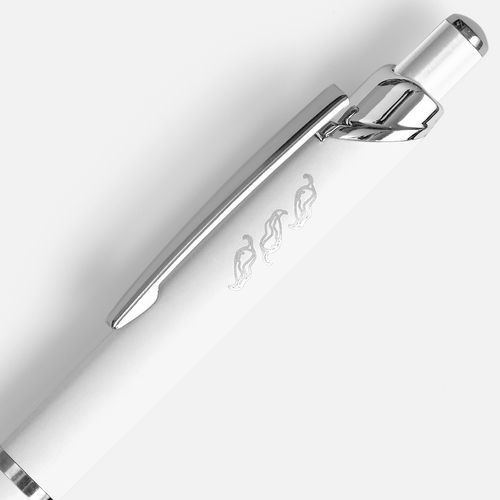 Ручка шариковая Chromos Soft Touch, белая