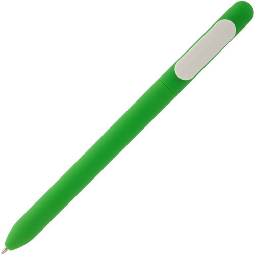 Ручка шариковая Slider Soft Touch, зеленая с белым Ручка шариковая Slider Soft Touch, зеленая с белым