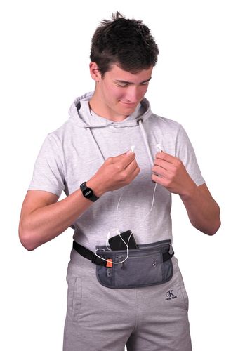 Поясная сумка для документов Money Belt, серая Поясная сумка для документов Money Belt, серая