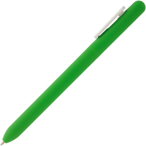 Ручка шариковая Slider Soft Touch, зеленая с белым Ручка шариковая Slider Soft Touch, зеленая с белым