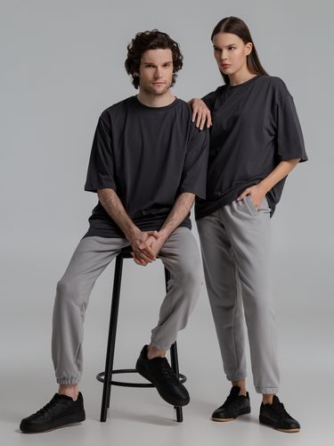 Футболка оверсайз Slope, темно-серая Футболка оверсайз Slope, темно-серая