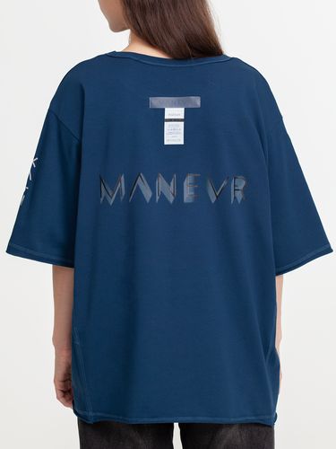 Футболка оверсайз унисекс Vozduh, темно-синяя