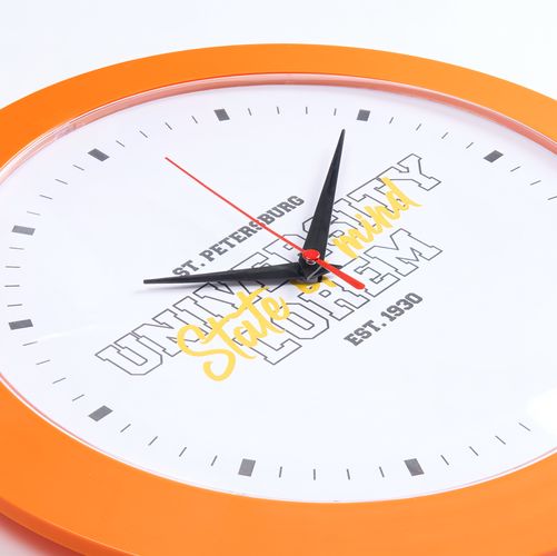 Часы настенные Vivid Large, оранжевые