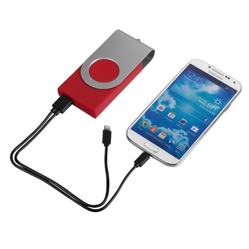 Внешний аккумулятор Twist 4000 mAh, красный Внешний аккумулятор Twist 4000 mAh, красный