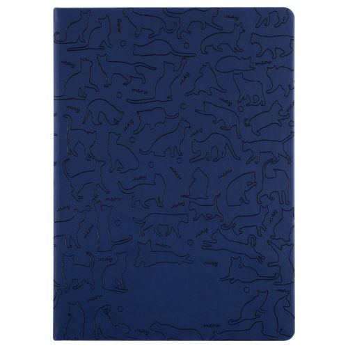 Ежедневник «Эрмитажные коты», синий, уценка Ежедневник «Эрмитажные коты», синий, уценка