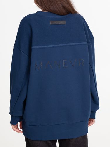 Свитшот оверсайз унисекс Vozduh, темно-синий