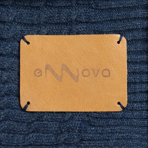 Лейбл кожаный Beta, XL, бежевый