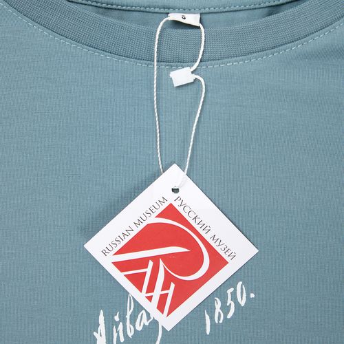 Футболка унисекс оверсайз Crosstown, серо-зеленая