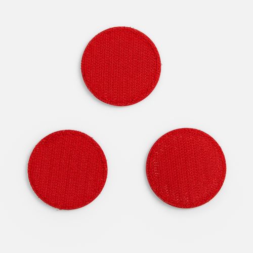 Лейбл из ПВХ Dzeta Round, L, красный