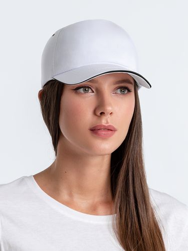 Бейсболка Unit Classic, белая с черным кантом Бейсболка Unit Classic, белая с черным кантом
