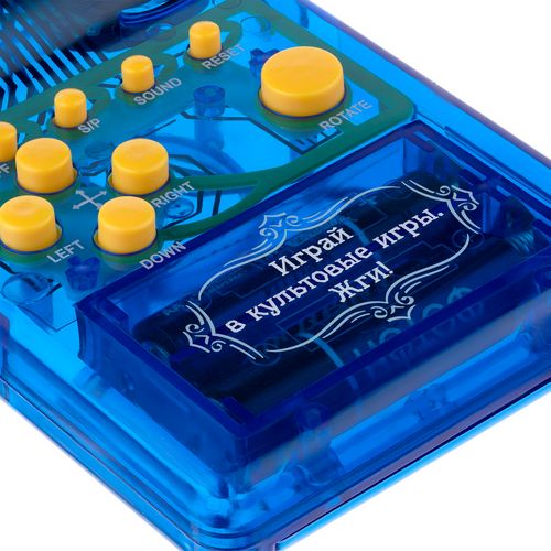 Игровая консоль Tetramino Transparent, синяя