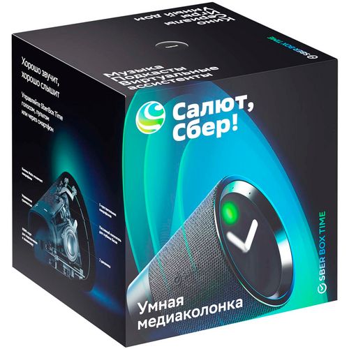 Умная медиаколонка SberBox Time, черная Умная медиаколонка SberBox Time, черная