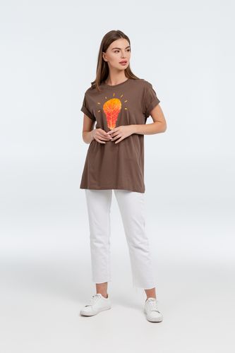 Футболка «Осенило», шоколадно-коричневая Футболка «Осенило», шоколадно-коричневая