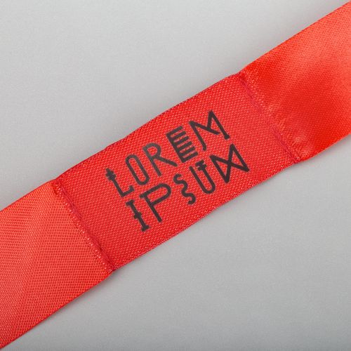 Лейбл тканевый Epsilon, XXS, красный