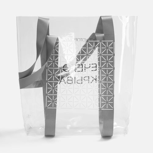 Шопер Clear Fest, ver.2, прозрачный с белыми ручками Шопер Clear Fest, ver.2, прозрачный с белыми ручками