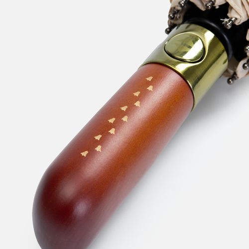 Зонт складной Cloudburst в подарочной упаковке, бежевый